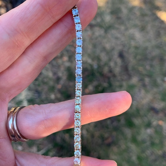 Sterling Silver Multi Colored Gemstone Bracelet - Picture 6 of 8